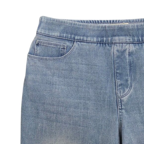 Soft Surroundings Crop Jeans Womens Medium Ultimate Denim Pull On Straight - Picture 3 of 8